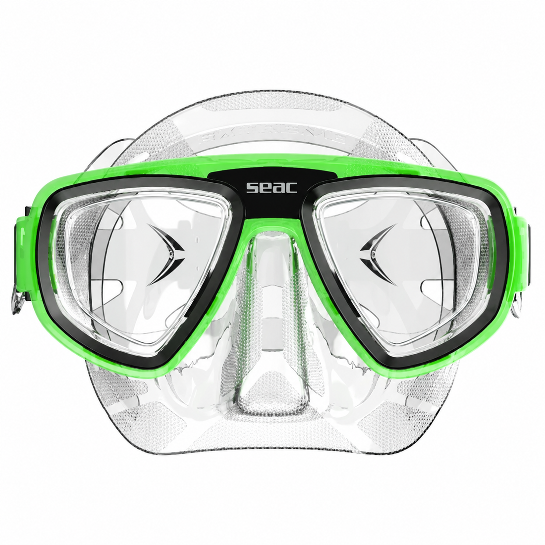 Seac Maschera Extreme clear – Monofocal o progresiva, superficie completa