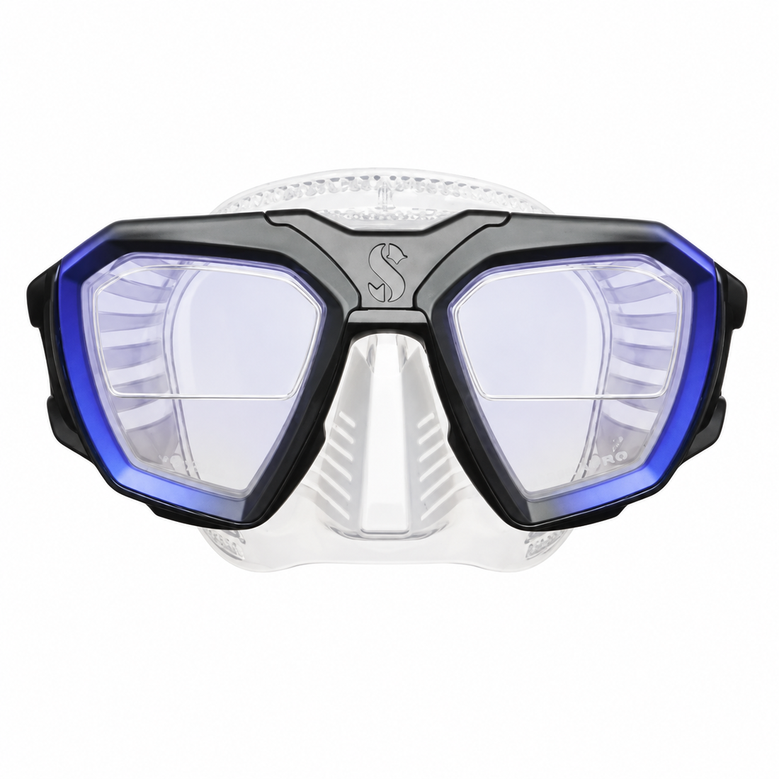 Scubapro D-Mask clear/blue – Visión de lejos, dos tercios superiores