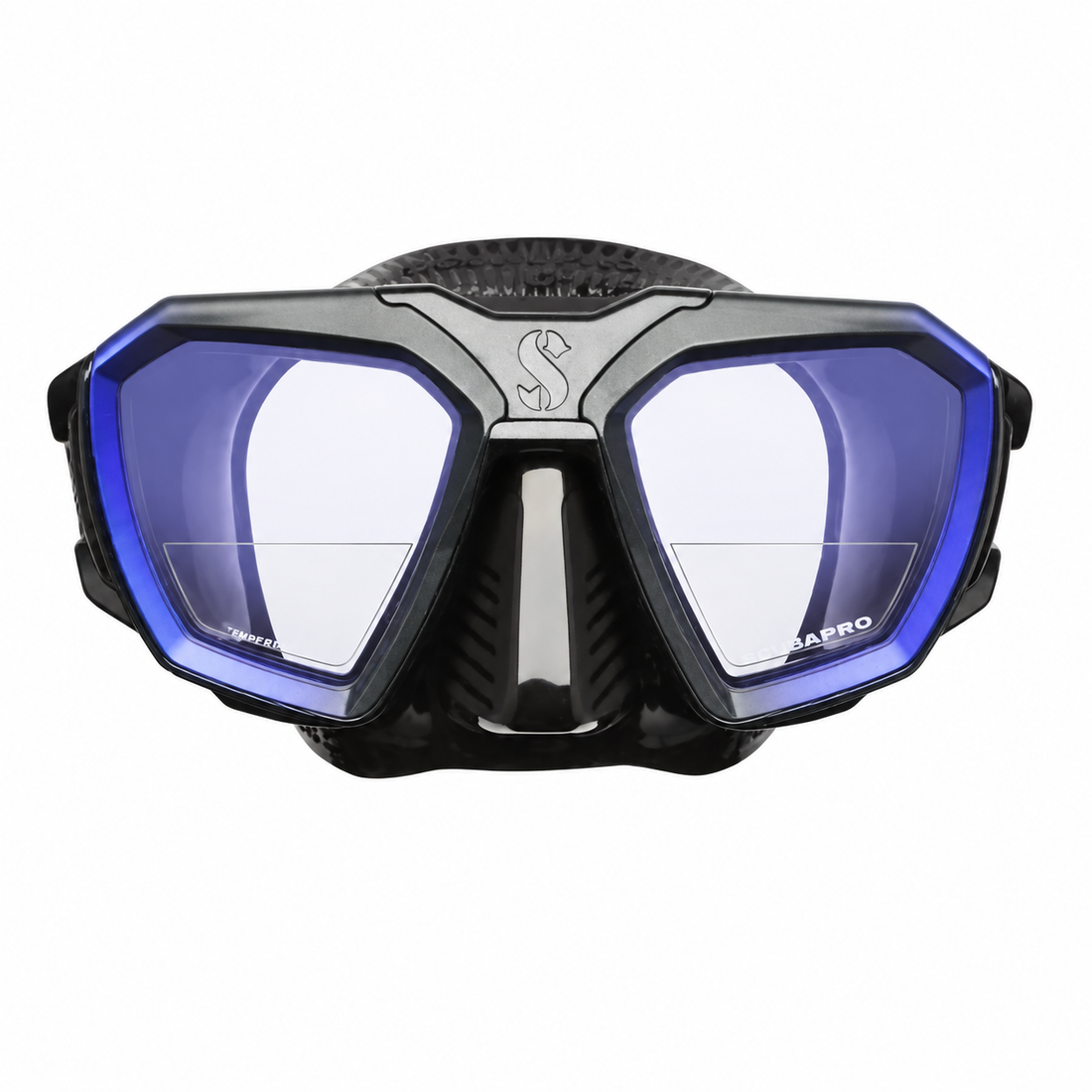 Scubapro D-Mask opaque with Bluecut – Visión monofocal de cerca (segmento de lectura)