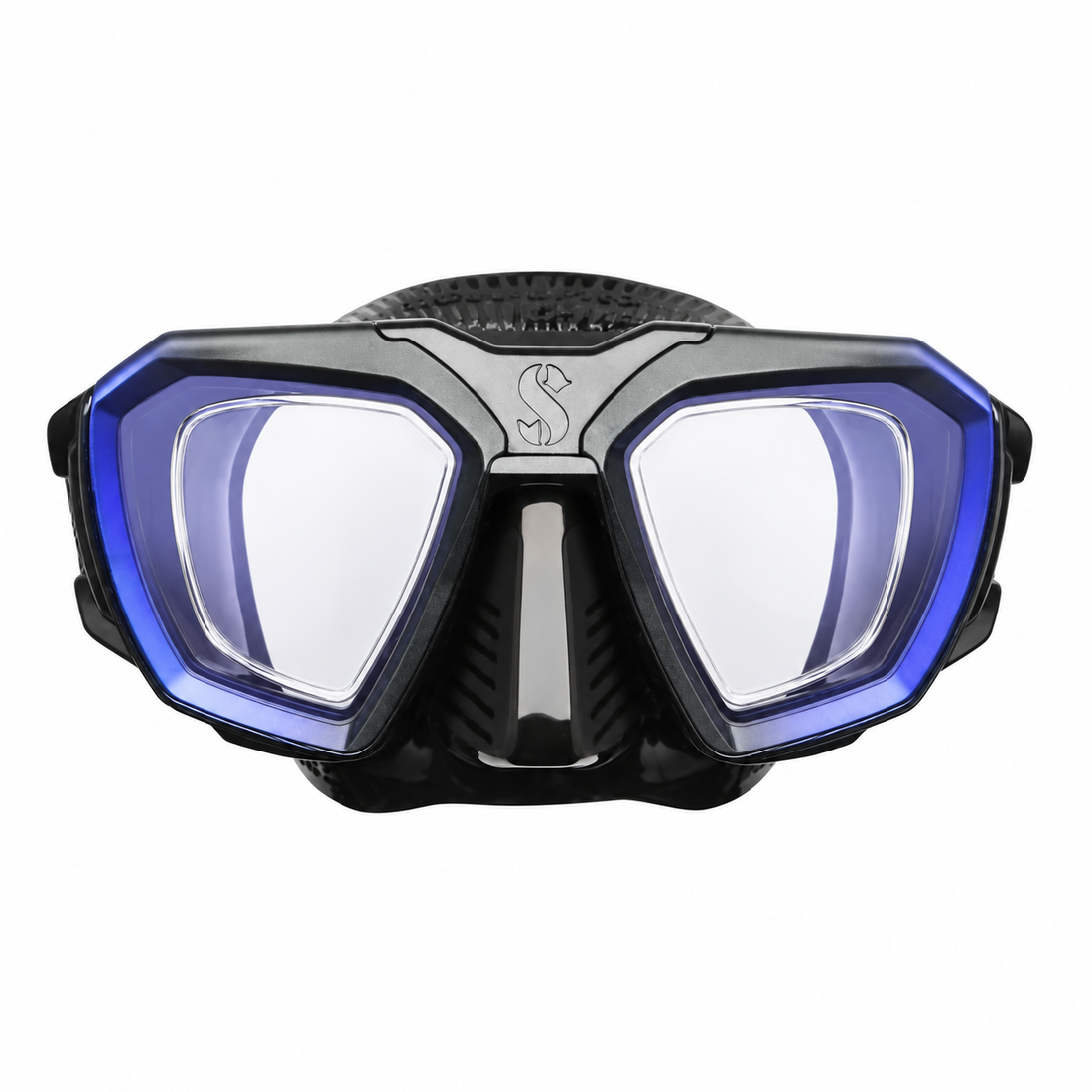 Scubapro D-Mask opaque with Bluecut – Monofocal o progresiva, superficie completa